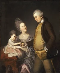 Portret van John en Elizabeth Lloyd Cadwalader en hun dochter Anne
