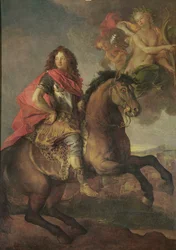 Portret van Armand Jean Vignerot, Duc de Richelieu bij het Beleg van Castellamare in 1647