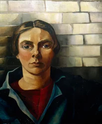 Zelfportret voor een muur