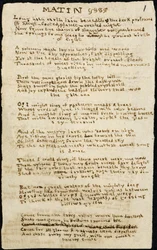 Gedicht van Charlotte Bronte. Autograaf schone kopie, met doorhalingen, van het gedicht 