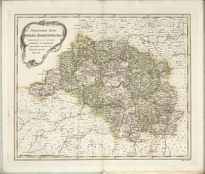 Algemene kaart van het gouvernement Kursk, 1788