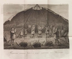 Illustratie uit De reizen van kapitein Billings door Tsjoekotka... door Gavriil Sarychev, 1811