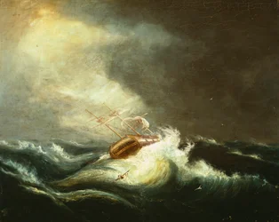 Schip in storm