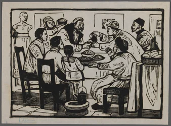 Laten we een drankje drinken om oudejaarsavond te vieren, ca. 1945