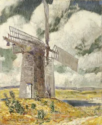 Zeil buigen op de oude molen