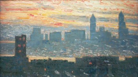 Zonsondergang in Manhattan