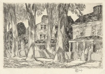 Zonnig dorpsstraat, 1925