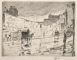 De reclameborden, New York, 1896
