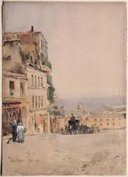 Gezicht op Montmartre, Parijs