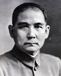 Portret van Sun Yat-sen (Yat sen, Zhongshan) (1866-1925), Chinese revolutionair en staatsman.