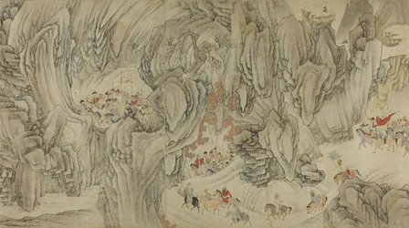 Een jacht in de bergen van de hemel, late Ming-vroege Qing-dynastie