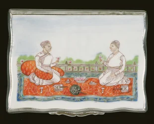 Een Mughal snuifdoos, Qianlong-periode (1736-95) ca.1760 (porselein)
