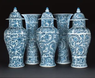 Blauw-witte garnituur, Kangxi periode (1662-1722)
