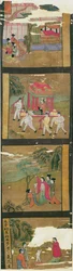 Scènes uit het leven van Boeddha, Tunhuang, 7e-8e eeuw