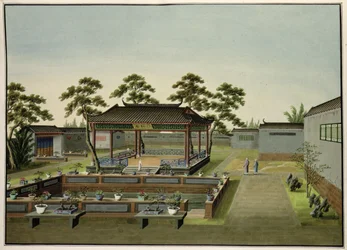 Tuin scène, ca. 1820-40