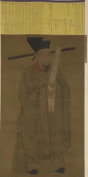 Portret van Bao Zheng (998-1061) mogelijk Ming-dynastie