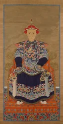 Portret van Keizer Qianlong als jonge man, Hangende Rol
