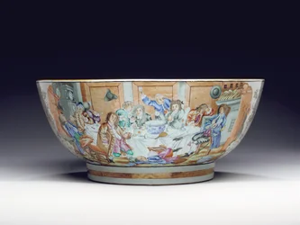 Zeldzame en massieve punchkom, ca. 1775