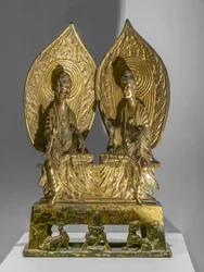 Shakyamuni en Prabhutaratna. China, Noordelijke Wei-dynastie, 3e jaar van Xiping