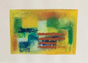 Gele tuin II, 2003 (gouache op aquarelpapier)