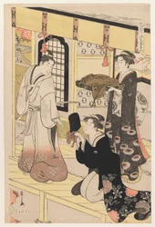Hana no En, uit Acht Uitzichten van Vermomde Genji, ca. 1790