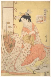 Ono no Komachi: nummer twee (Sono ni), uit de serie Stijlvolle parodieën op de zes onsterfelijke dichters (Fūryū yatsushi rokkasen)