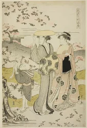 Ono no Komachi bezoekt de Kiyomizu-tempel, uit de serie De modieuze zeven Komachi