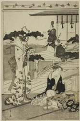 Suma, uit de serie "Een Modieuze Parodie van het Verhaal van Genji (Furyu yatsushi Genji)"