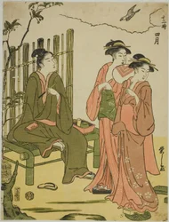 De vierde maand (Shigatsu), uit de serie "De twaalf maanden (Juni toki)"