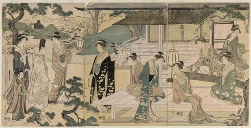Het Matsukaze Hoofdstuk van het Verhaal van Genji (uit de serie Het Verhaal van Genji in Elegante Moderne Kleding)