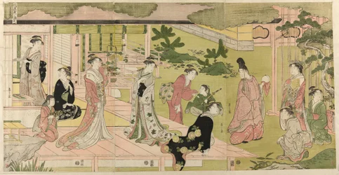 Wakana, deel 1 (Wakana, jo), uit de serie "Een modieuze parodie van het verhaal van Genji (Furyu yatsushi Genji)"