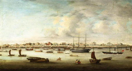 Chinese Vissersboten, Shanghai, ca. 1857