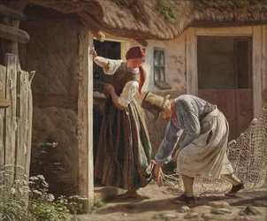 Het meisje dat in het net gevangen wordt