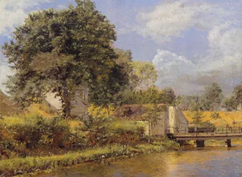 Gezicht op de noordelijke poort van "Kastellet" gezien vanaf het bastion ten oosten van de brug.