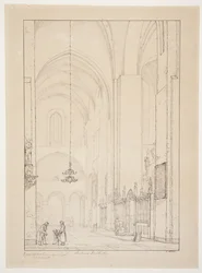 Voorbeeld voor "Prospect van het interieur van de noordelijke kruisarm van de kathedraal van Aarhus"