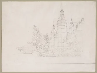 Kasteel Frederiksborg. Deel bij de Muntbrug