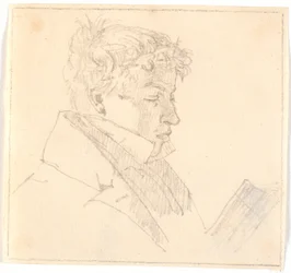 Lezende jonge man, de oudste broer van de kunstenaar, pastoor Carl Adolf Købke (1804-1840)?