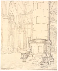 Partij van het interieur van Ss. Giovanni e Paolo in Venetië