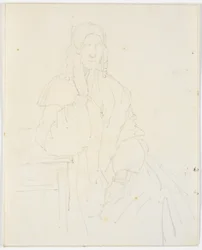 Schets van Commandeur Købkes vrouw Jacobine, geboren Feilberg