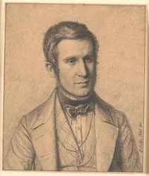 Portret van de broer van de vrouw van de kunstenaar Christen Christensen Købke (1817-1846)
