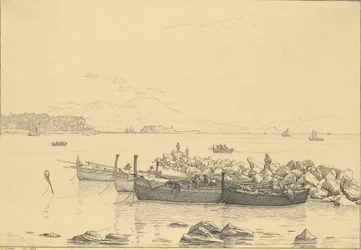 De Baai van Napels met de Vesuvius op de achtergrond