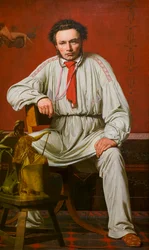 De beeldhouwer Hermann Ernst Freund
