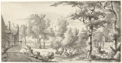 Landschap met boerderij