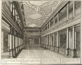 Bibliotheek Uit: Het gebouw van de Keizerlijke Academie van Wetenschappen, 1741
