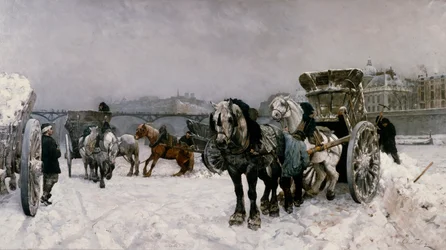 Sneeuwstorm op de Seine
