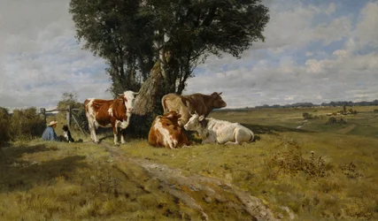 Landschap met koeien