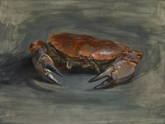Krab, 2018 (olieverf op gegessuurd houten paneel)