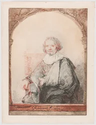 Portret van een man in een leunstoel, uit Collection d
