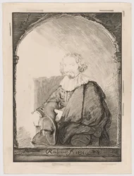 Portret van een man in een leunstoel, uit Collection d