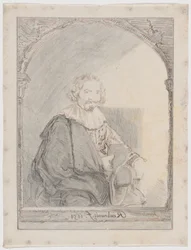 Studie voor Portret van een man in een leunstoel, uit Collection d